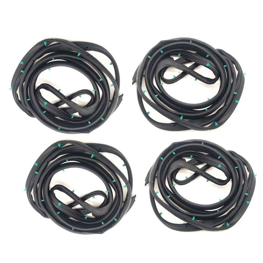 

2Pair Front Rear Left Right Door Rubber WeatherStrip For Accord Sedan 2003-2007