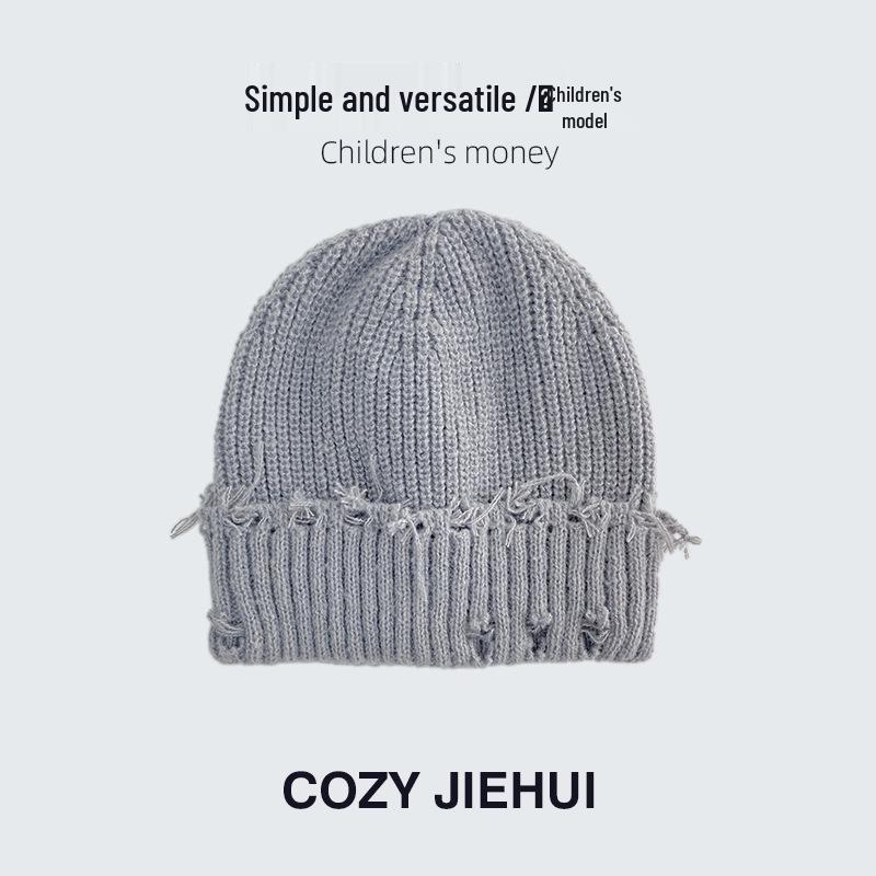 

Women s Winter Distressed Knit Beanie - Versatile Slouchy Hat for Large Head & Parent-Child Matching