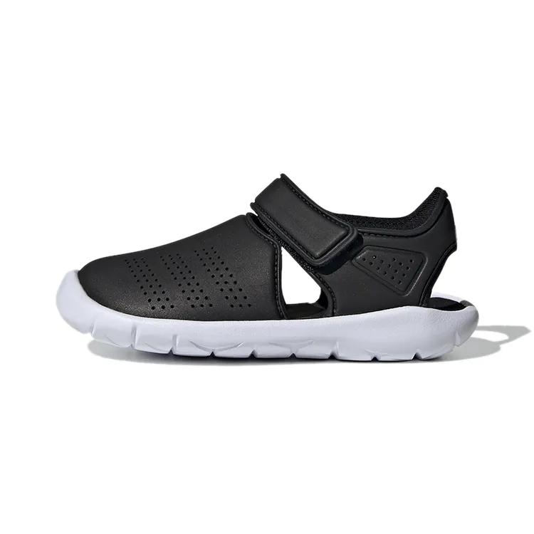 adidas FortaSwim Stripes J 'Black' (Unisex) Core Black / Core Black / Footwear White Kids' Sandals FW6048