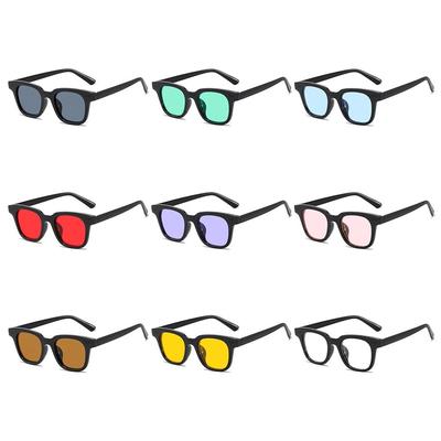 Vintage Square Frame Sunglasses Luxury Retro Ocean Lens Sun Glasses Colorful UV Protection Shades Summer Eyewear
