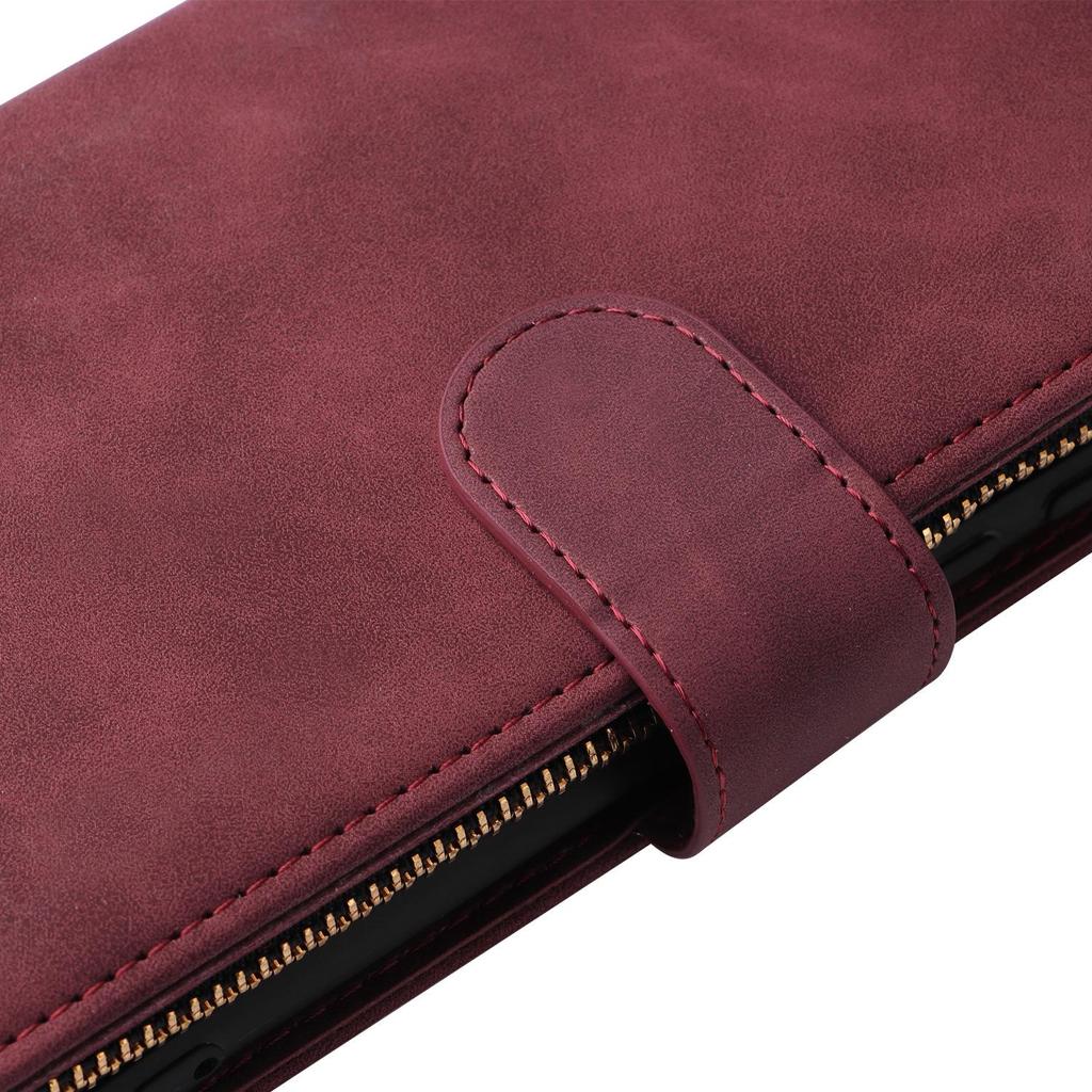 Samsung S25 EDGE Multi-Card Zipper Leather Case with Card Slot for S24FE/Note20