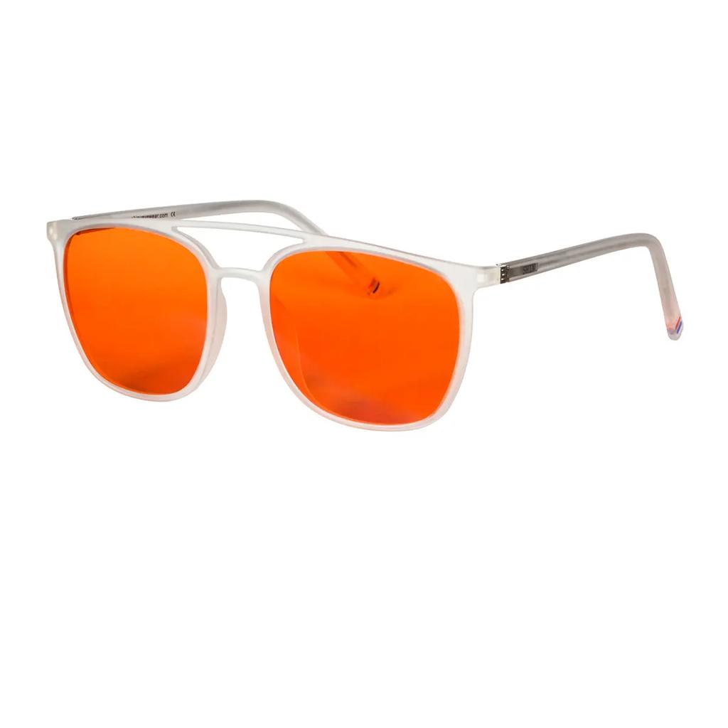 SHINU Orange Tinted Computer Glasses Block Blue Light Relieve Eye Strain From Phones Laptops For Men
