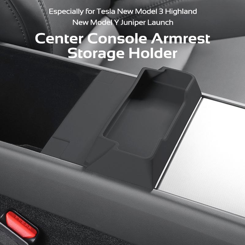 For Tesla Model 3 Highland 2024 Y Juniper 2025-2026 Armrest Glasses Holder Center Console Storage Box Tray Organizer Accessories