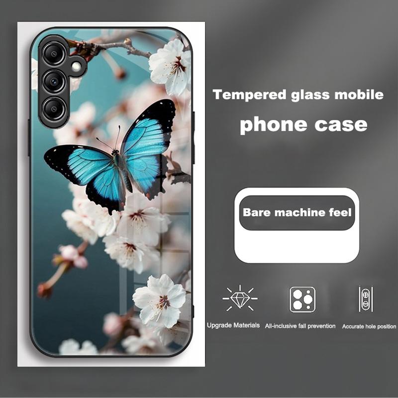 

Luxury Tempered Glass Case For Samsung Galaxy S23 S23FE S24 S24FE Cover Hard Back Bumper For Samsung S24 S23 Ultra Plus S24pro Galaxy S24 Pro