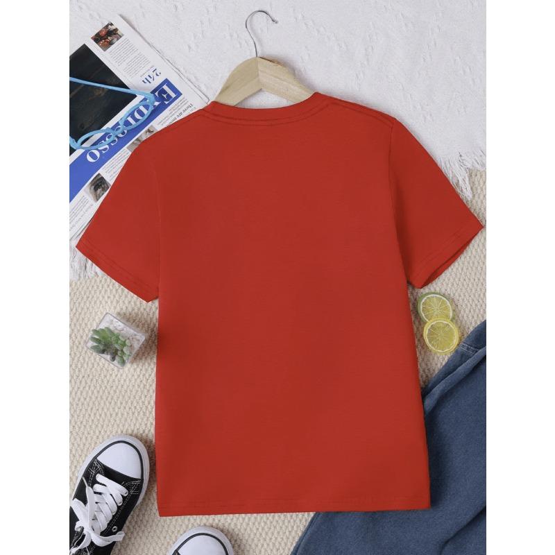 Kids Crewneck Short Sleeve T-Shirt, Cute Cat Dessert Drink Graphic