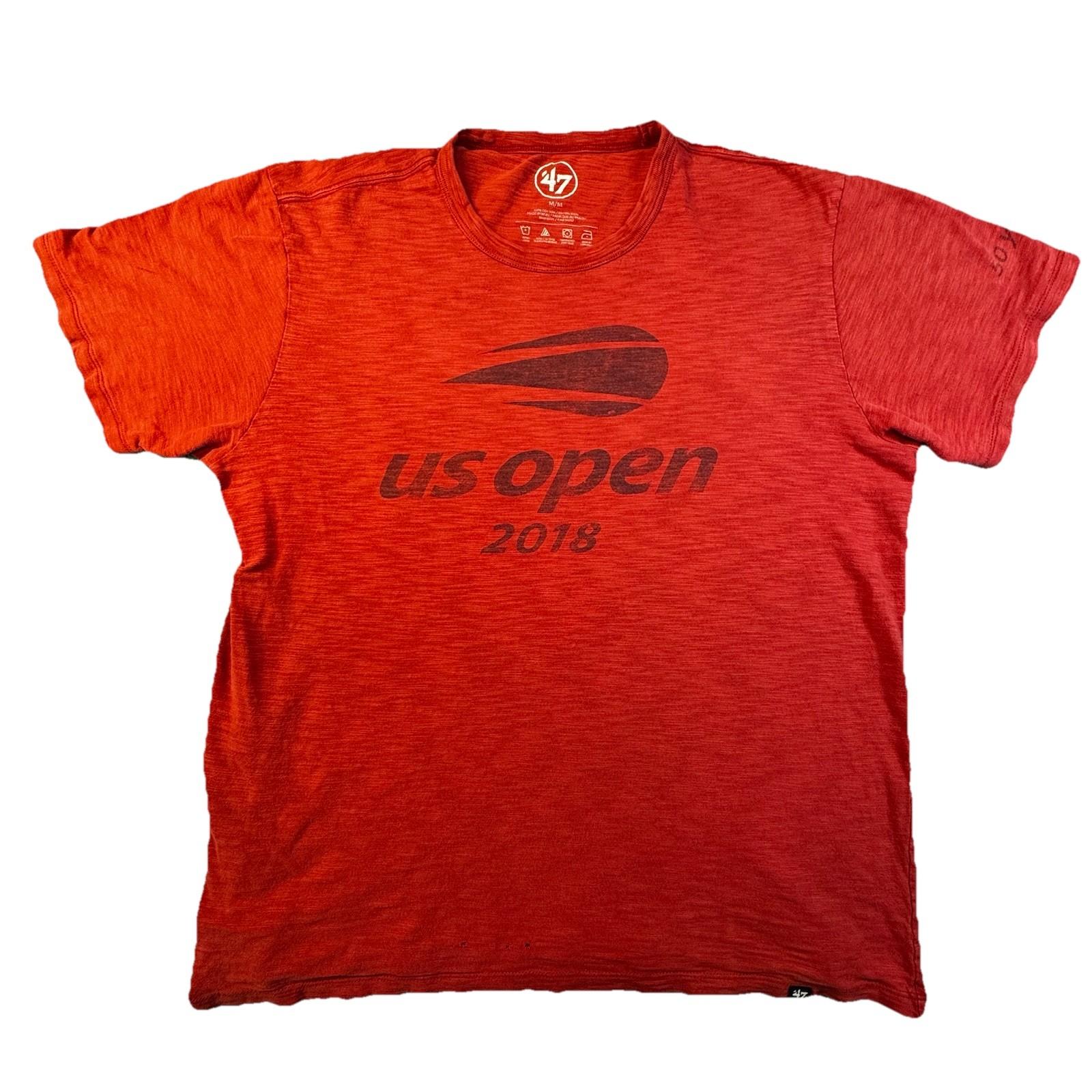 47 Brand US Open 2018 Red Men’s Medium Tennis Graphic Tee -426 Unisex T-Shirt S