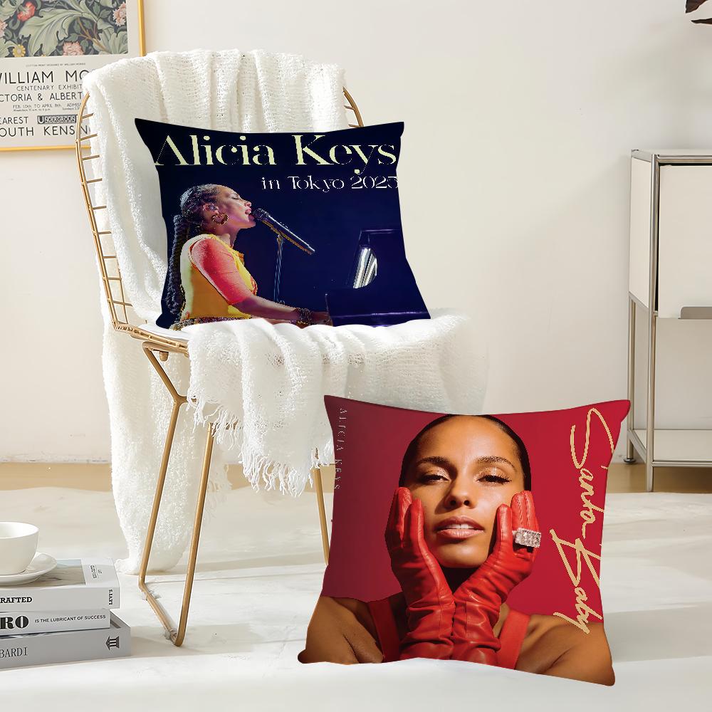 AAlicia Keys Singer In Tokyo Pillow Case Suitable For Bedrooms Living Rooms Cars Home Decoration