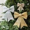 Christmas Glitter Bow Hanging Ornament for Tree & Home Decor