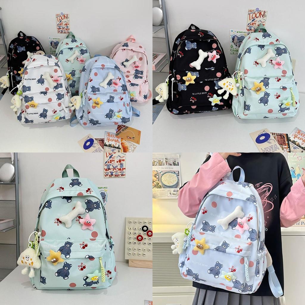 Trendy New Pink And Blue Casual Backpack For School With Adorable Prints And Spacious Design