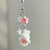 Flocking Miffy Beaded Mobile Phone Chain DIY Bag Camera Pendant Keychain Cute Little Thing