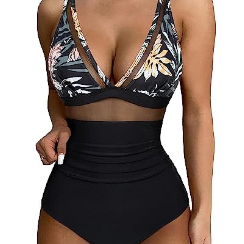 One-piece swimsuit Sexy tight clear bikini swimsuit, backless perspective