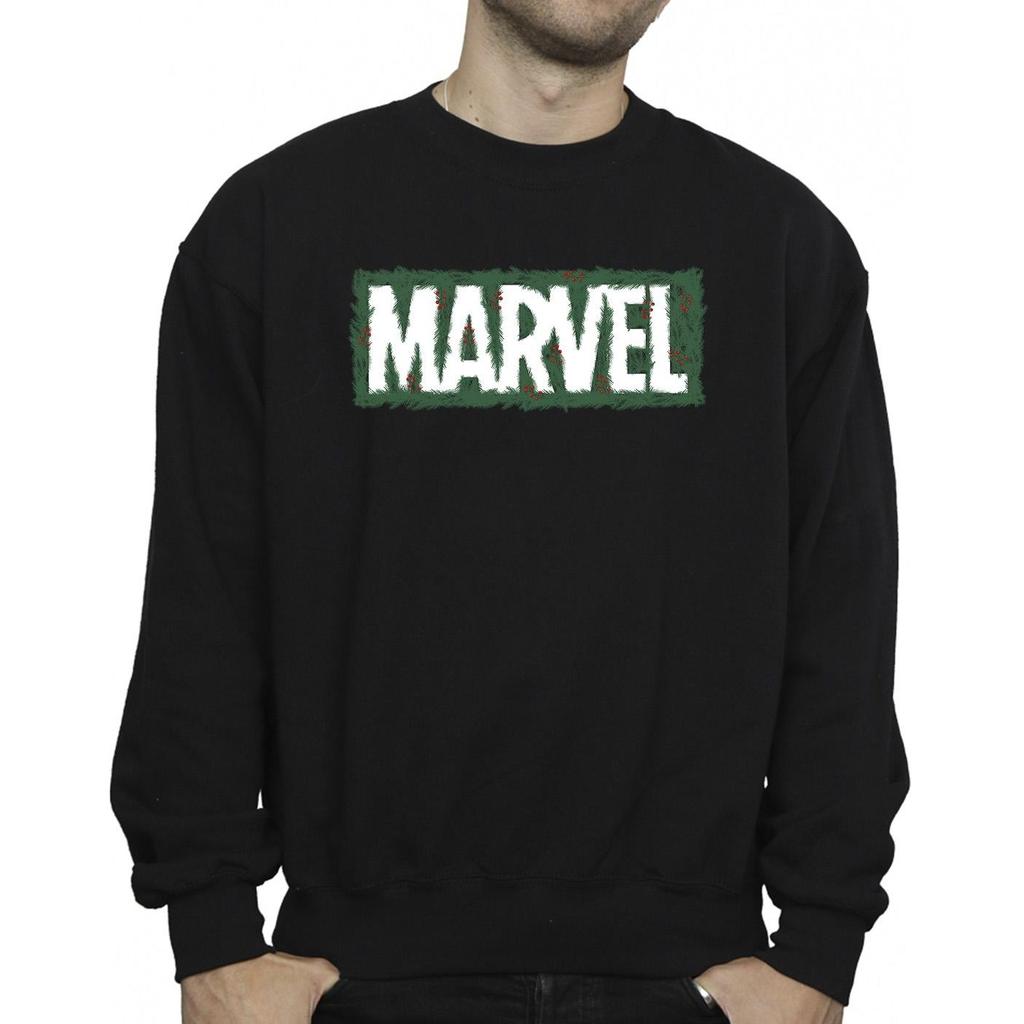 Marvel Mens Holly Logo Sweatshirt