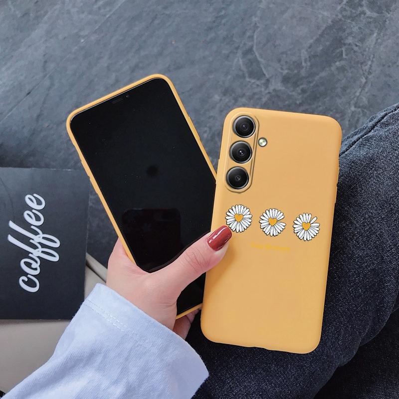 Leopard Yellow Soft Silicone Case For Xiaomi Redmi Note 13 Pro 13C Poco M6 Samsung A35 A55 A34 Huawei Honor Realme Camera Protective Shockproof Cover