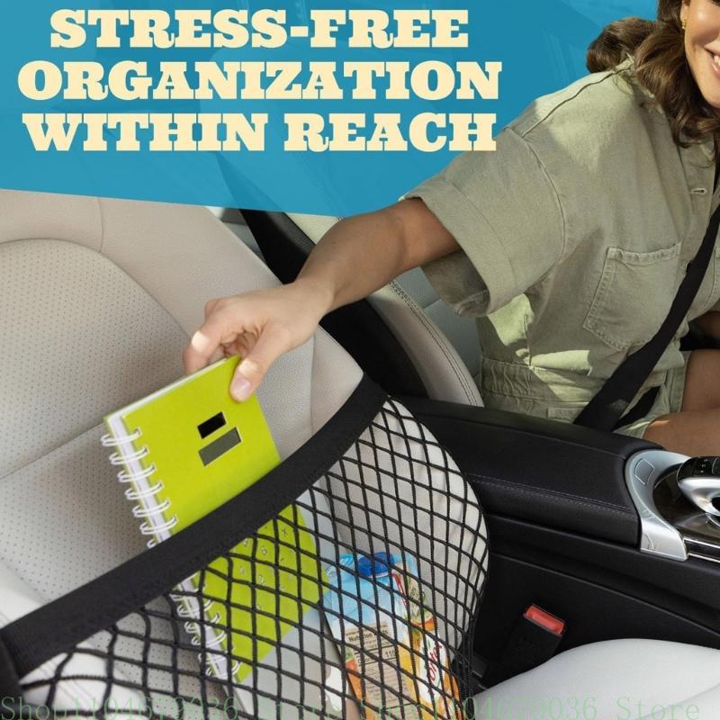 Front Organizers Versatile Car Net Elastic Car Organizers Car Bag Holder Conveniently Store and Access Your Items