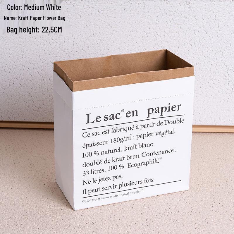 Nordic Style Mini Kraft Paper Storage Bags, Double Layer Thickened Vase MW90888