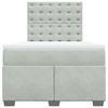 Maison Exclusive - Sommier à lattes de lit et matelas Gris clair 120x200cm Velours