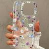 Flower Printed Simple Transparent Phone Case For iPhone 17 16 15 14 13 12 11 Mini Pro Max X XR 8 7 Plus SE 2 Soft Back Cover