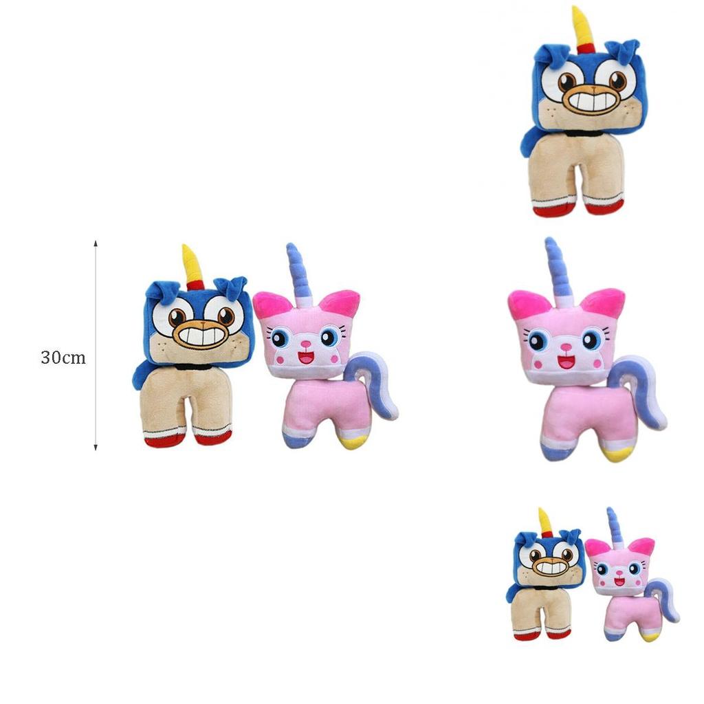 Soft And Cuddly 11.8in Cartoon Unikitty Plush Toy Unicorn Cat Dog Stuffed Doll