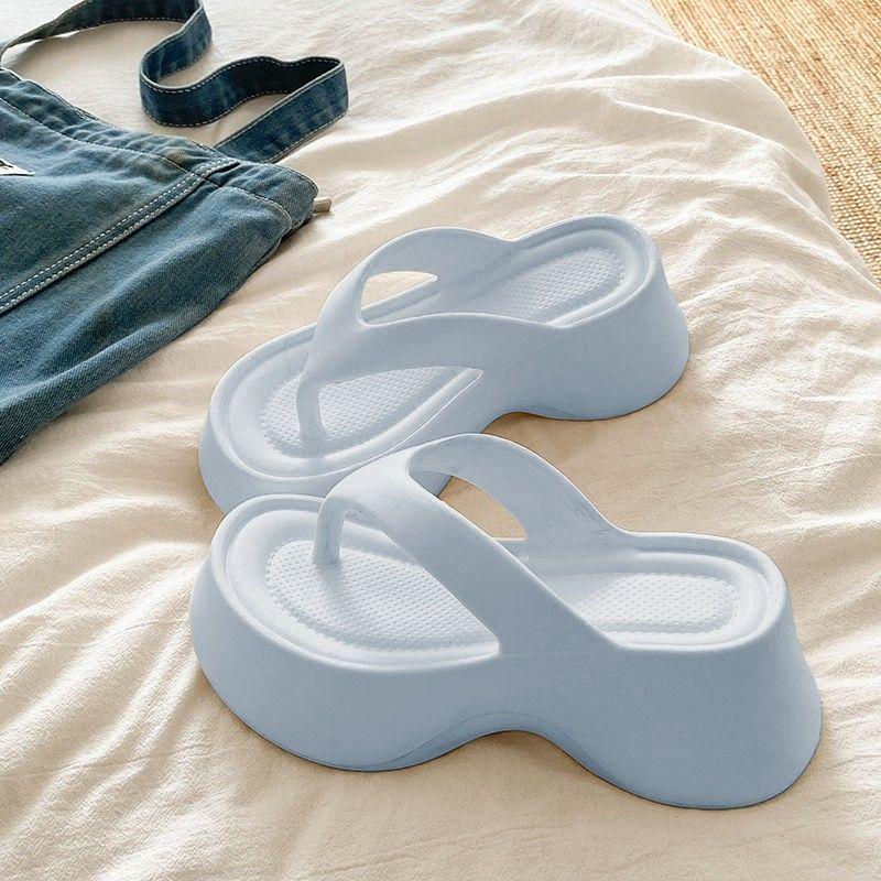 2025 Women's Thick-Soled Flip-Flops: Soft EVA Summer Sandals, Korean Style Trend