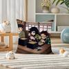 Demon Slayer Kamado Tanjiro Anime Plush Pillow Cover Soft Short Plush Cushion Cover For Sofa Bedroom Home Decor Gift Decoration