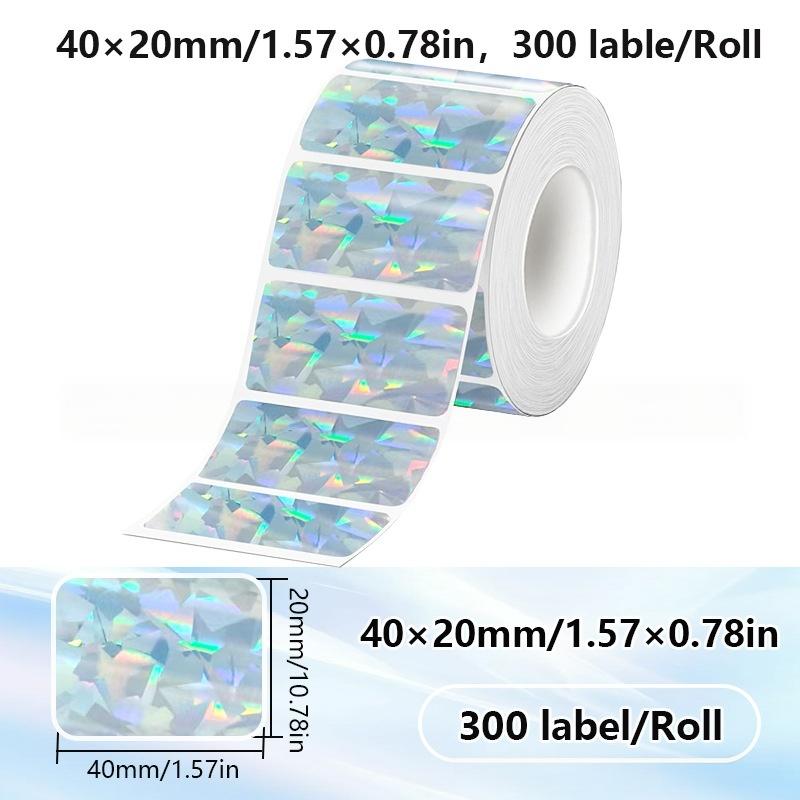 1 Roll Laser-Color Silver/Matte Silver Labels Thermal Transfer Printing Paper Round Square Sticker For M110 Printer For Phomemo