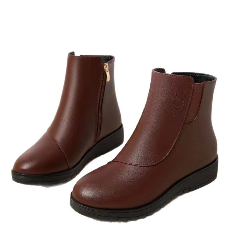 Fashion versatile short tube flat-bottomed short boots autumn and winter new thick-soled velvet thickened warm snow boots shoes