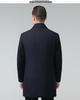 Winter Mid-length Business Coat for Middle-aged Men with Warm Mink Velvet Lining