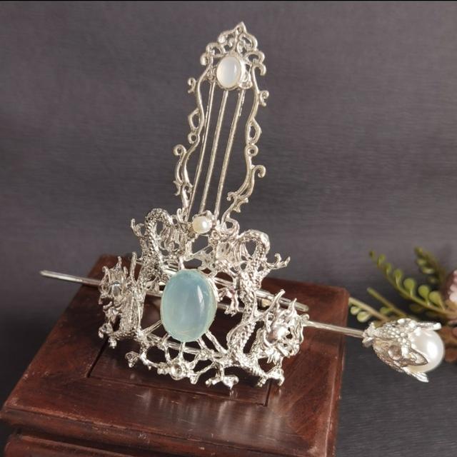 

Старинные украшения для волос, старинный головной убор, китайский дракон, корона из волос Hairpins