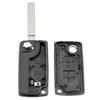 2 Buttons Flip Folding Key Case Black Remote Flip Folding Key Shell Cover Case for Peugeot 207 307