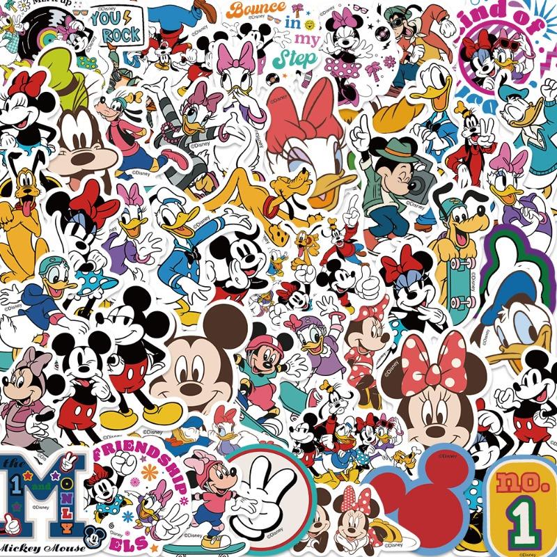 50 Mickey Mouse and Donald Duck Stickers for Decorating Guitar Luggage Case Stickers - Disney Self-adhesive Stickers