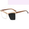 Square Eyebrow Frame Hyperopia Eyewear Photochromic Anti Blue Light Computer Women Reading Glasses 0 to +600