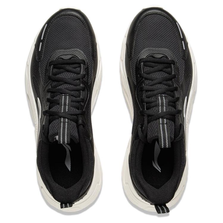 Li Ning Lightweight Soft Rebound Casual Running Shoes Men Sneakers Black ARSV035-1