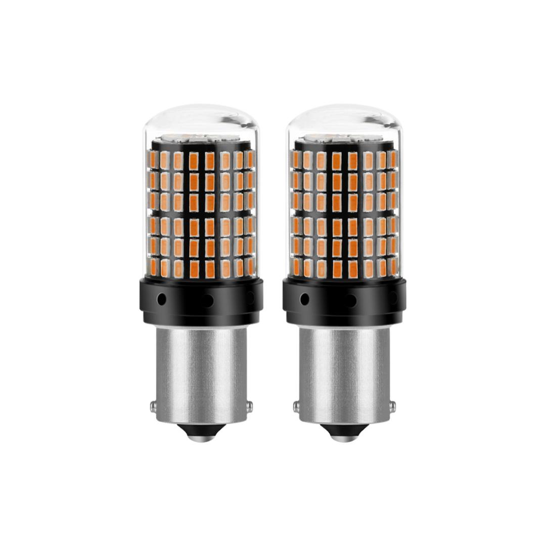 

Светодиодная лампа указателя поворота P21W/BA15S 1156, 144SMD, 12 В, цоколь 180°, янтарный/белый/красный, подходит для Toyota, Honda, Ford, Hyundai, 2 шт. в упаковке 2-Pack жёлтый