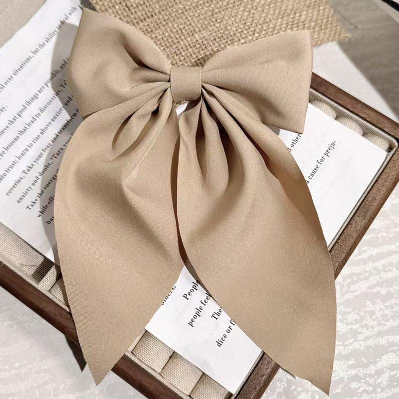 Shein Korean Style Double-Sided Satin Bow Hair Clip