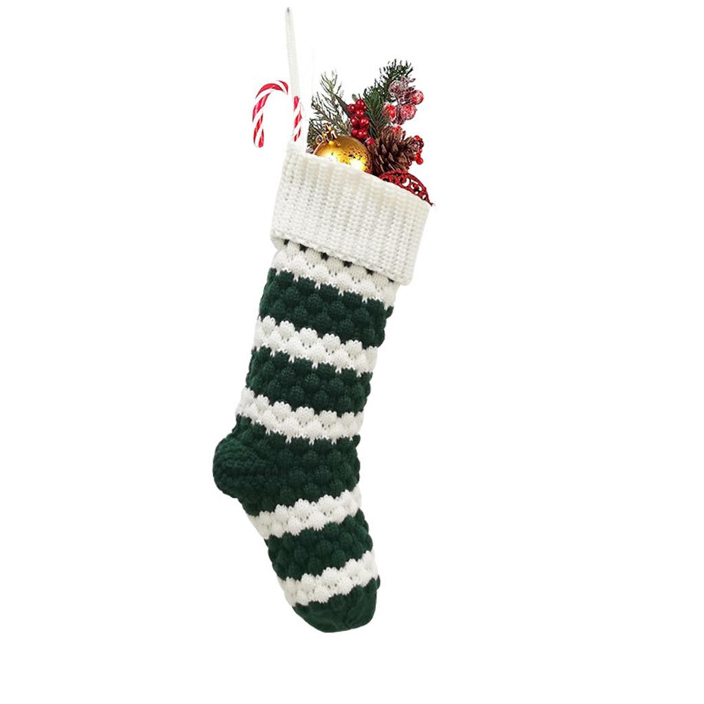 Christmas Stockings Gift Bag 18 Inches Large Size Cable Knitted Stocking for New Year Holiday Christmas Party Decoration