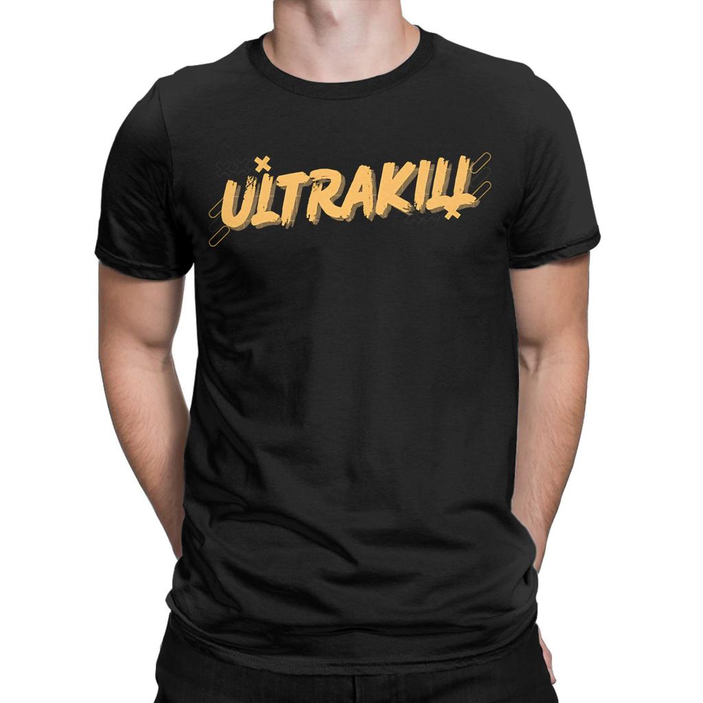 Ultrakill T Shirts for Unisex 100 Cotton Humorous TShirt Crew Neck Tee Shirt Short Sleeve Tops Gift Idea