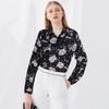 Danmo Women Shirt Cat Pattern Printed Personality Tops and Blouses Fashion Office Lady Long Sleeve Clothes