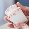 Ceramic Sancai Cover Bowl Handwritten Seven Bowls Of Tea Poems Smell Fragrance Cup Teacup Household Tea Breaker Anti-Scalding Hand Kung Fu Tea Set