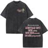 Washed Vintage Rapper Bad Bunny Tshirt Debi Tirar Mas Fotos DTMF World Tour T Shirts Men Women Fashion Hip Hop ONeck Tshirts
