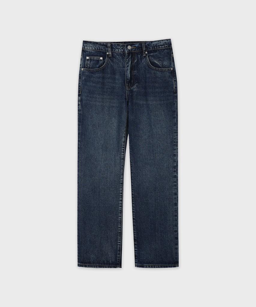 Peulojegteusseuli Straight Denim Pants [Blue Slub]_Rg1613