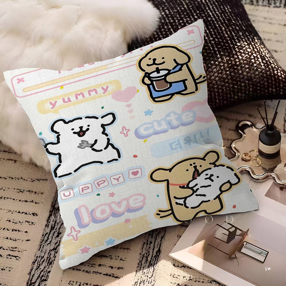 Kawaii Line Dog Cushion Cover Decorative Pillow Sofa Home Decor case pillow cases