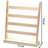 Wooden Earring Holder Organizer 4-layer Necklace Display Rack Jewelry Holder Display  for Boutique