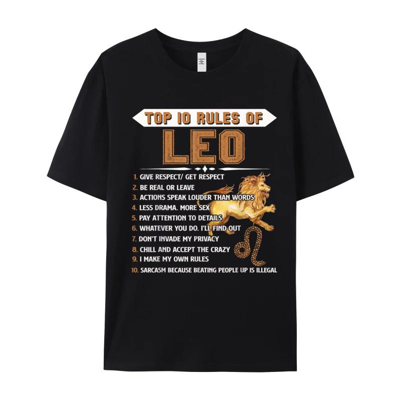 Leo Zodiac Birthday Gift Top Lovers Day Cotton Crewneck Tops Tees Short Sleeve Graphic Tees Latest Birthday T Shirts