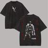 Maki Zenin T-Shirt Jujutsu Kaisen Herren Säurewaschung Toji Fushiguro Anime Streetwear Verfluchtes Werkzeug Zenin Clan Vintage Mode T-Shirt