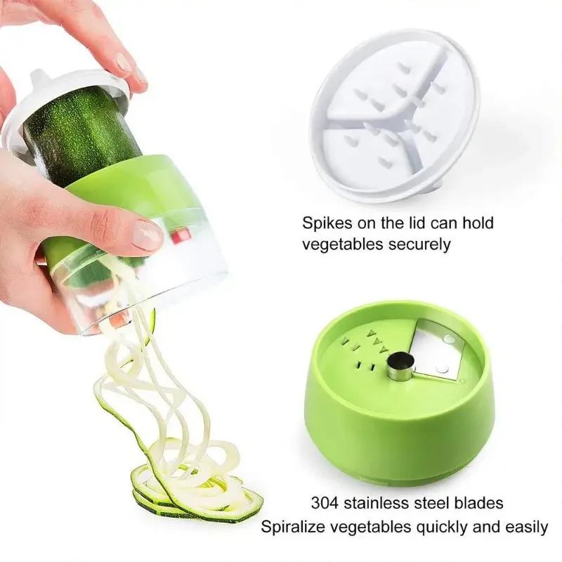 ABS Carrot Cucumber Grater Spiral Blade Cutter Vegetable Fruit Spiral Slicer Salad Tool Zucchini Noodle Spaghetti Maker