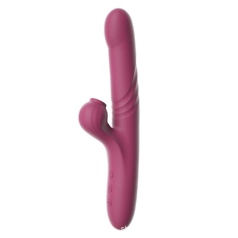 Dream Shaker Dual-Headed Suction Telescopic Vibrator for Women - Adult Erotic Massager