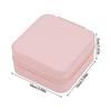 Jewelry Storage Box with Mirror, Compact Travel Case with Ring Rolls, Necklace Hooks and Zip-Around Closure Design