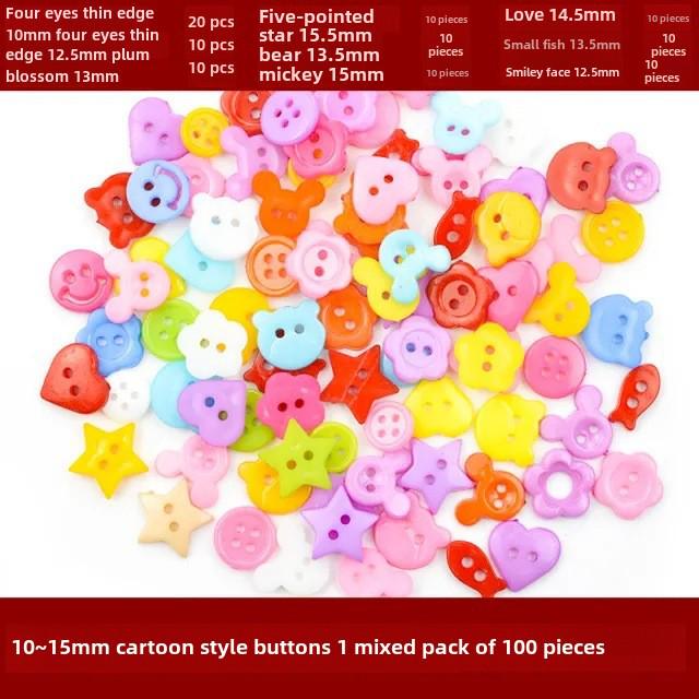 Children's DIY Colorful Button Painting Kit - Creative Love Bear Design for Kindergartens