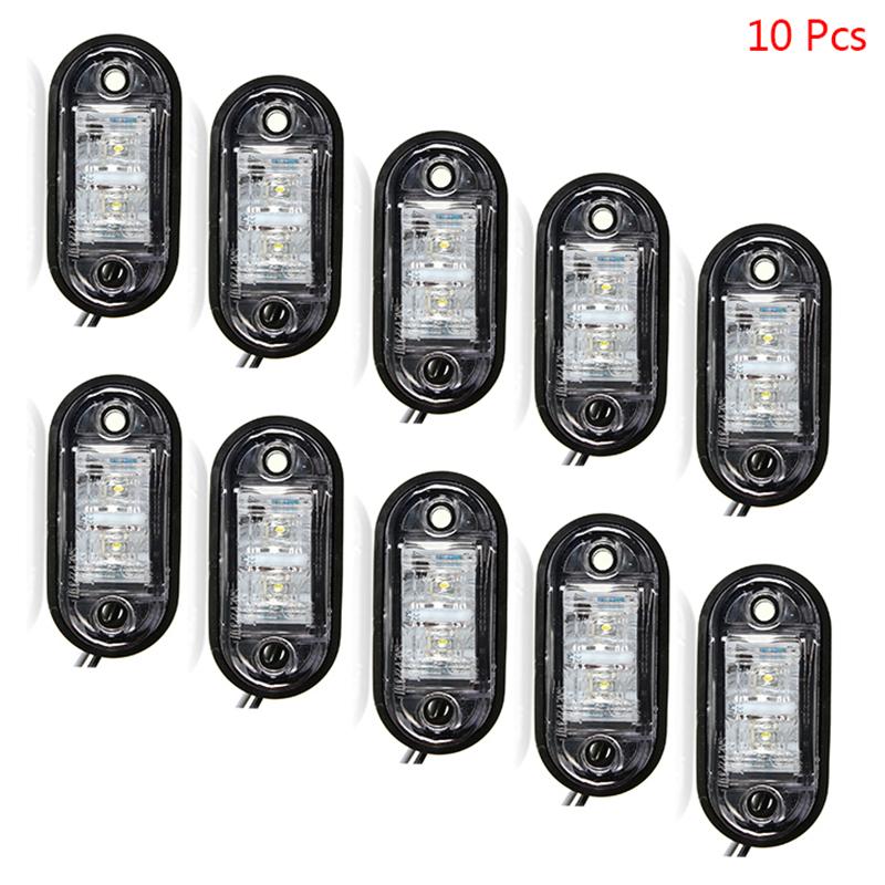 10Pcs Warning Light Led Diode Light Trailer Truck Led Side Marker Lamp