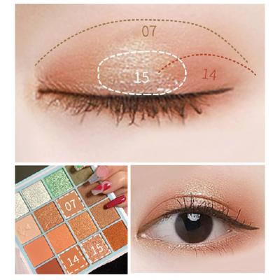 Palette Ombretti Trucco Colori Vivaci Opachi e Brillanti Lunga Tenuta e Alta Pigmentazione Polvere Setosa Ombretto Cosmetici Set da 16 Colori